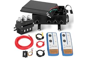 ANRAIN 12V 500A Winch Solenoid Contactor Relay with Contactor Box and Twin Remote Control, 12v 500a Winch Solenoid Contactor Relay for 8000-17000lbs ATV UTV Truck Jeep Winches
