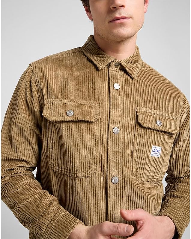 - Chemise Homme - Coupe Décontractée - Workwear Overshirt - Kaki Foncé