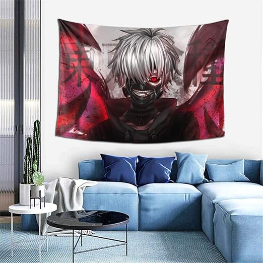 Amazon Com Tokyo Ghoul Sasaki Haise Wallpaper Classic Fashion Tapestry Wall Hanging Decoration For Apartment Home Art Wall Tapestry For Bedroom Living Room Dorm Fashion 40x 60 Inches Home Kitchen