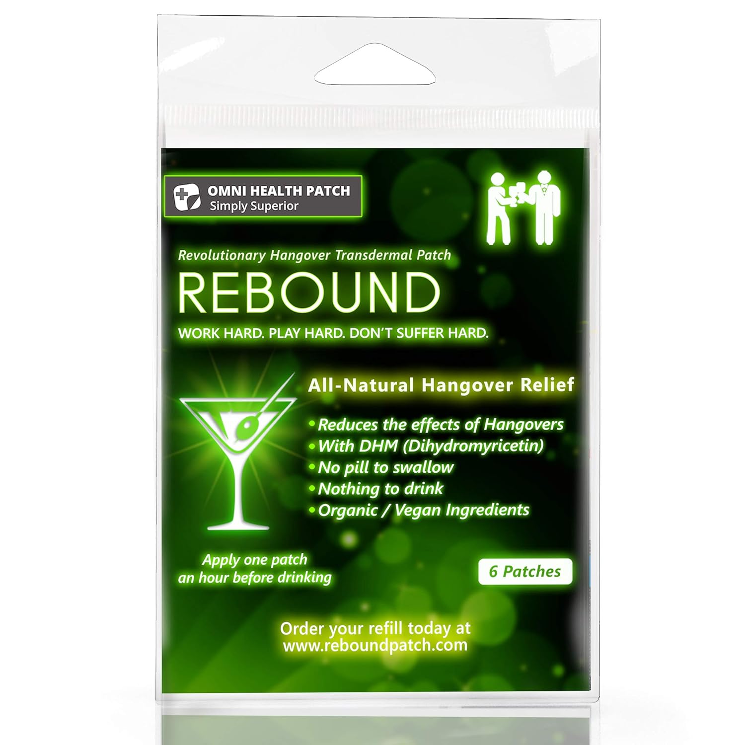 Amazon.com: Rebound Hangover Patch 6-Day Supply Pack - Made in USA (6 Patches) - $6.99 - Organic Vegan - Sugar, Latex, Gluten Free: Health & Personal Care