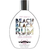 Tan Asz U Beach Black Rum 400X Bronzer Indoor Tanning Lotion, 13.5 Fl Oz | Luxe DHA-free Double Shot bronzing blend with coconut water, Dark Reserve peptides &amp; algae extract, Bahama Breeze scent