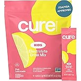 Cure Hydration - Kids Electrolyte Drink Mix | Plant-Based Pediatrician Formulated Rehydration | No Added Sugar, FSA-HSA, Non-GMO, Gluten-Free, No Artificial Flavors | 14 Packets - Pink Lemonade