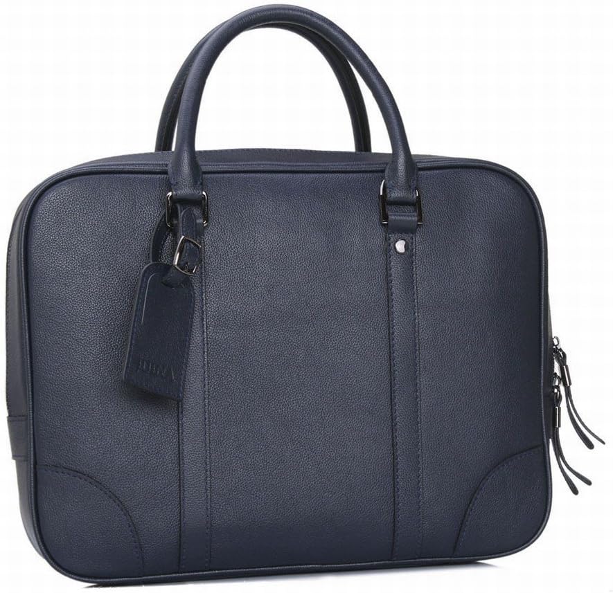 Handbag Men 'S Briefcase Computer Bags Casual Business Zipper Package,Treasure blue