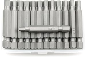 TEMO 25 pc H-4 Hex 4mm (5/32 Inch) Impact Ready 2 Inch Length Screwdriver Insert Bits Hex Shank with Quick Release Slot