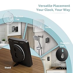 KADAMS Digital Bathroom Shower Kitchen Wall Clock