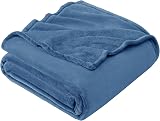 EHEYCIGA Fleece Blanket 130x165cm Mineral Blue Soft Microfiber Throw view 1