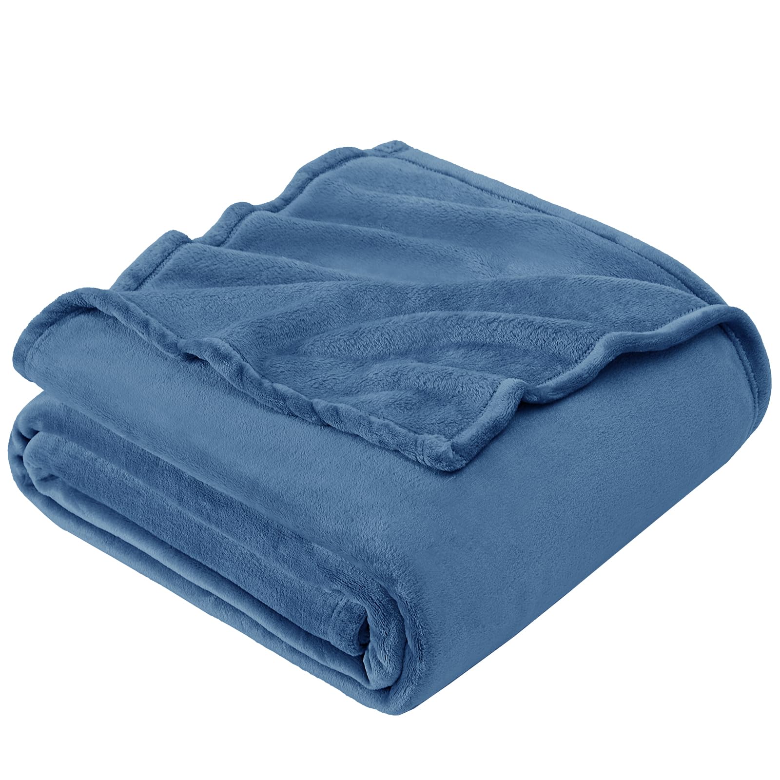 EHEYCIGA Fleece Blanket Extra Large Throws for Settees Fluffy Warm Soft Blanket for Bed Settees Armchairs, Fit All Season, Mineral Blue, 270x230cm
