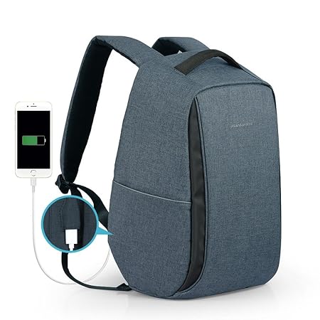 Hanke Rucksack Geschäft Schulrucksack Diebstahlschutz Laptop Smart-Rucksack mit USB Ladeport