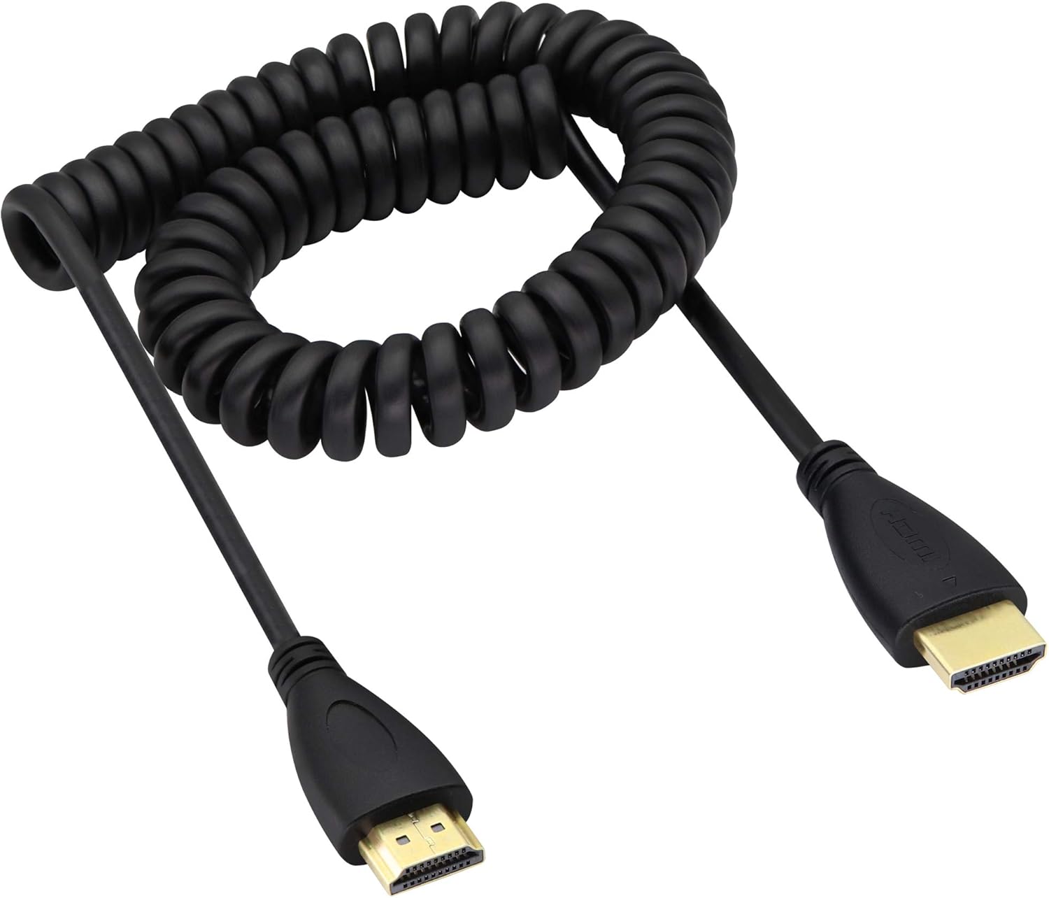 zdyCGTime HDMI male HDTV spring cable,1080P 4k High Speed Ultra HD hdmi male Spring wire 2 m,Compatible with LCD TV