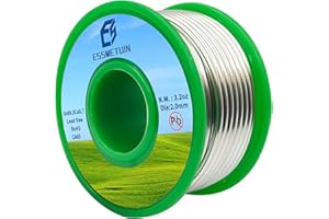 Essmetuin Lead Free Solder Wire(Sn99.3Cu0.7) for Plumbing Solder/Stained Glass/Crafts/Jewelry 217℃ Melting Point 2.0MM No Flu