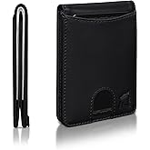 Kingly Cash Pocket Slim Wallet for Men - RFID Blocking Leather Card Holder - Minimalist Men’s Wallet for Front Pockets - Holds 1-15 Cards & Cash - Durable Italian Leather Wallets