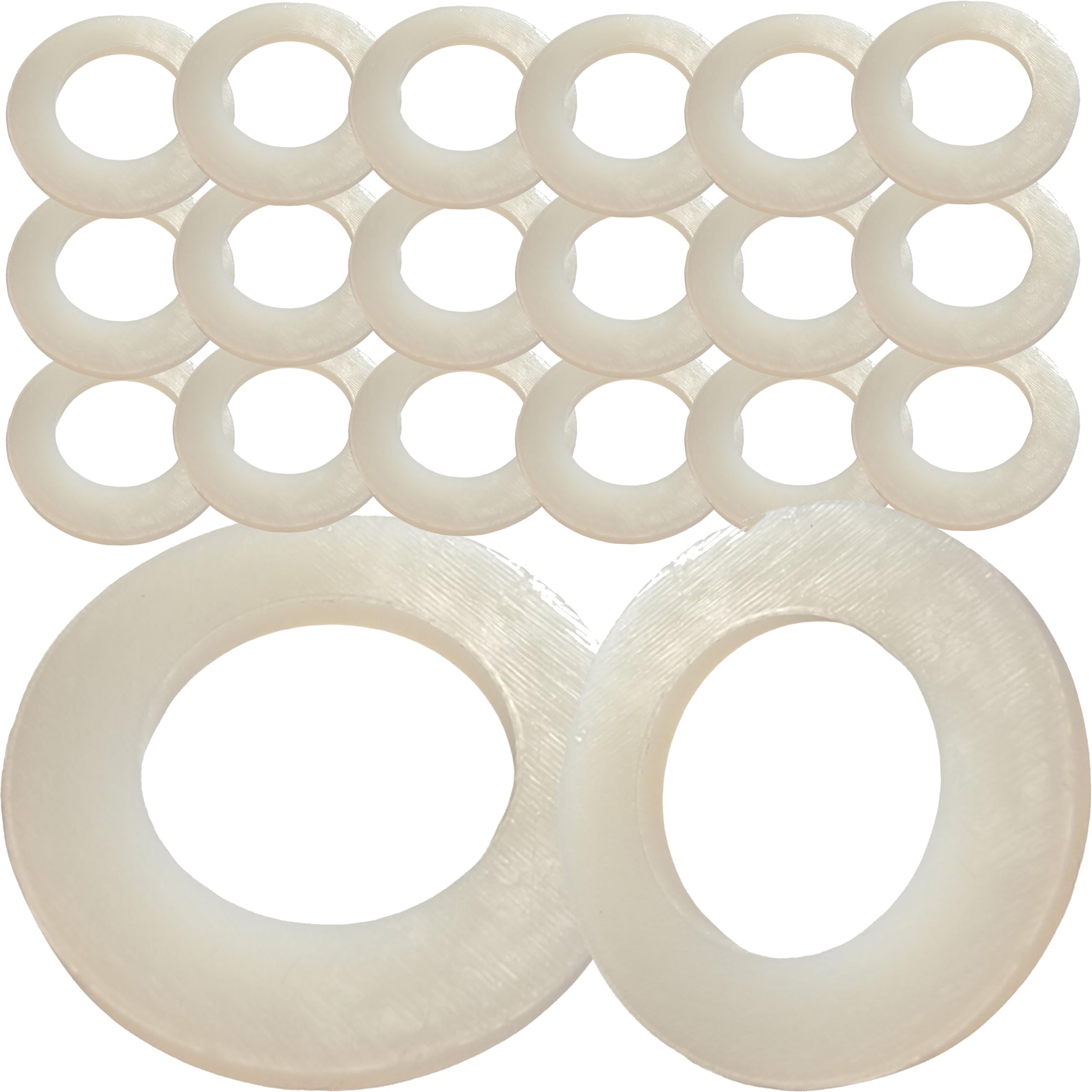 M10 White Nylon Flat Form A Washers Repair DIN 125A (Pack of 20)
