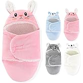 SEVDO Swaddles for Newborns,Personalized Baby Sleep Sack,Infant Cute Plush Receiving Blanket 0-6 Months for Girl Boy (Pink Rabbit)