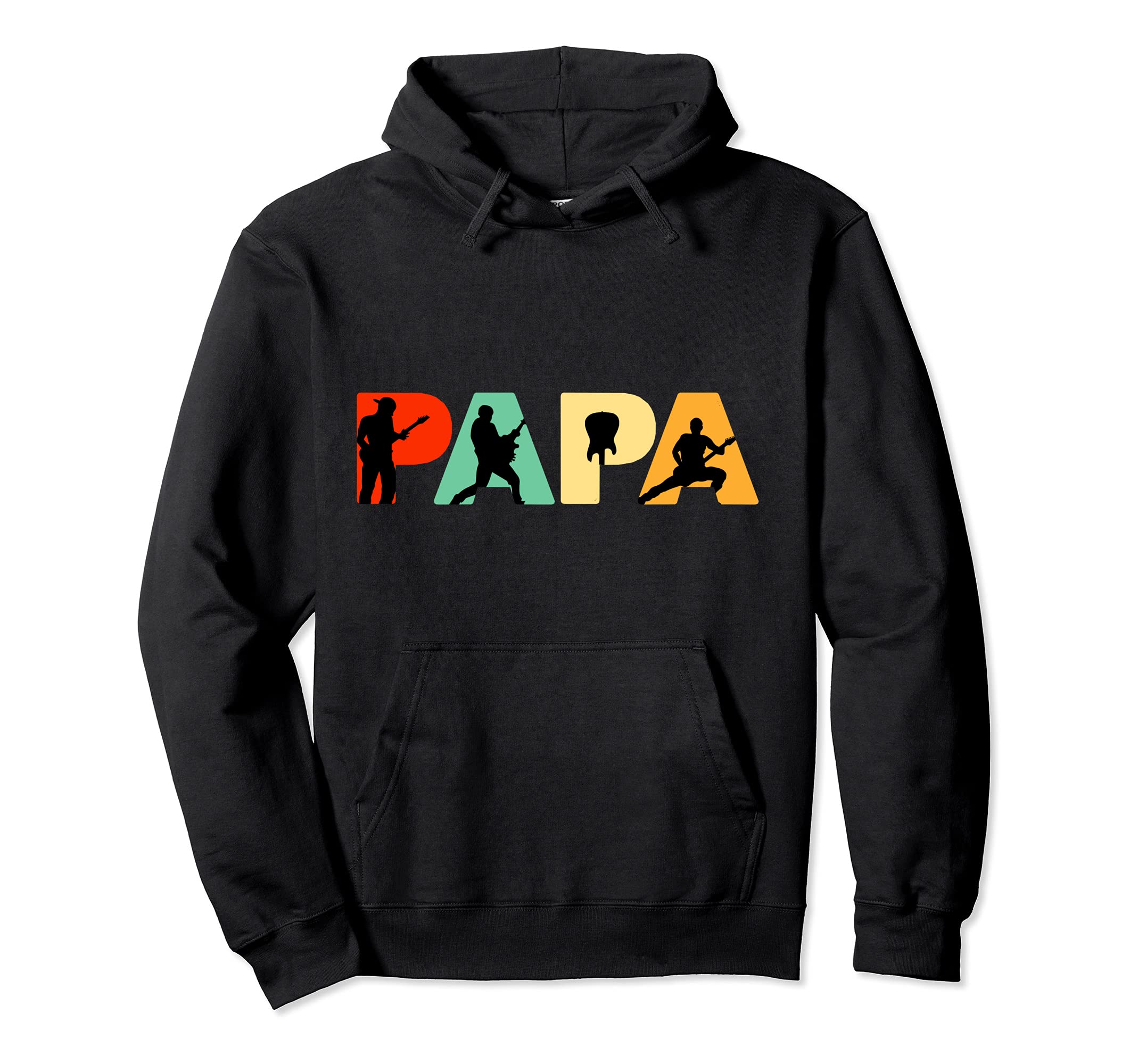 Retro Lead Guitar Dad Funny Papa Lead Guitar Player Pullover Hoodie
