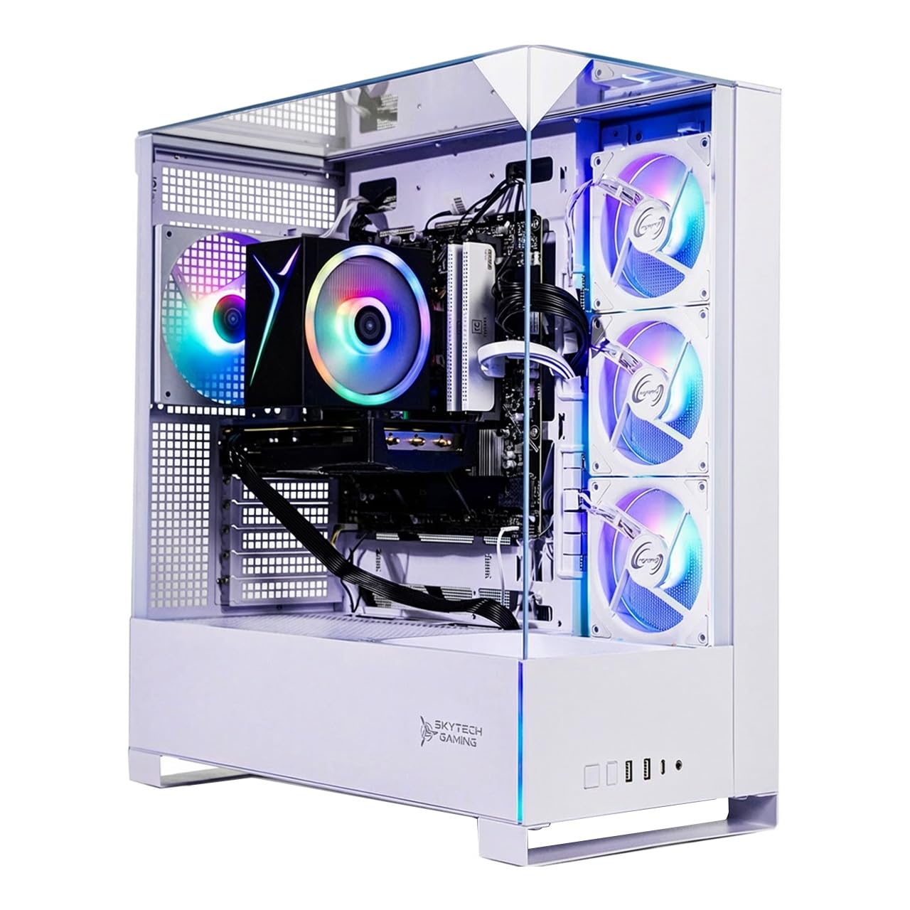 Skytech Gaming Archangel 5 Gaming PC, AMD Ryzen 7 7700 3.8GHz, NVIDIA RTX 5060, 1TB NVMe SSD, 32GB DDR5 RAM 6000, 750W Gold PSU, Wi-Fi, Win 11, Desktop