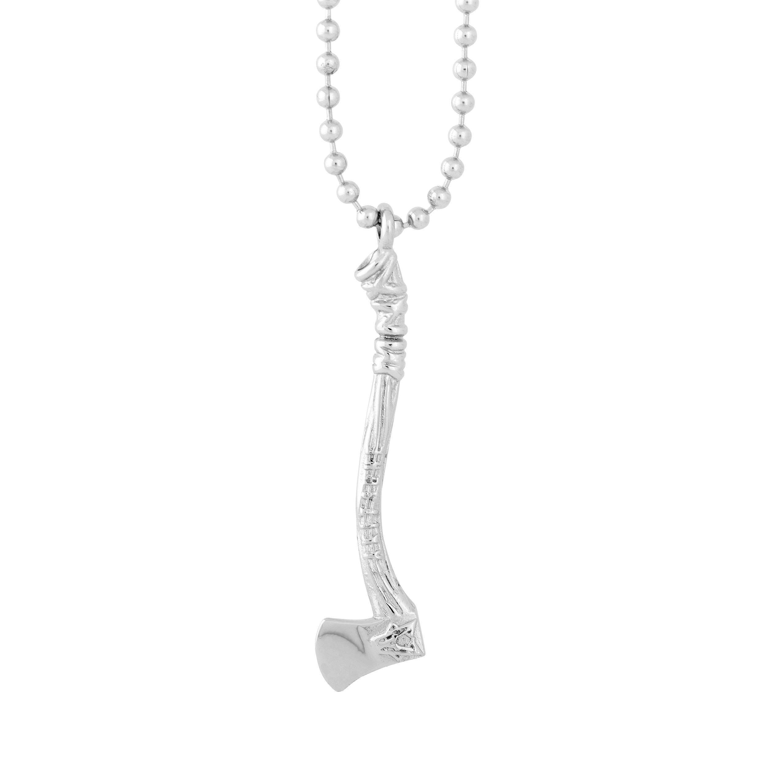 Akitsune Securis Pendant including 70cm Chain. | Necklace Womens Mens Stainless Steel ax lumberjack - Silver