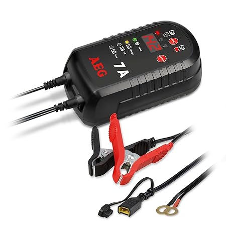 AEG Automotive 97018 Mikroprozessor-Ladegerät LD 7.0 Ampere für 6 und 12 V Batterien, 8-stufig