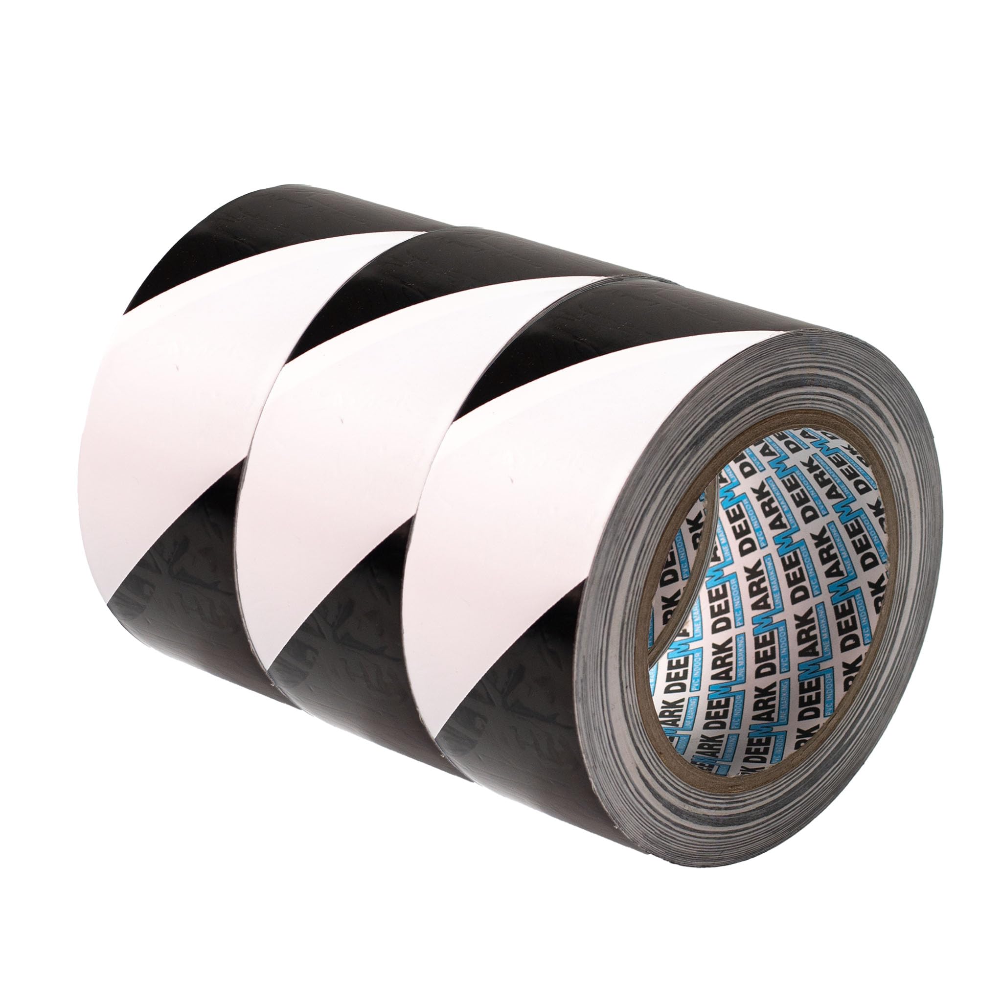 Shadow Foam PVC Floor Marking Tape | Premium Vinyl Safety Marking Tape| For Warehouses, Industry, Shops | 33M Single Roll (Black/White, Three Pack 50mm)