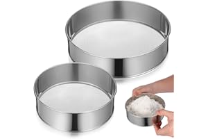 ABOOFAN Large Sieve Fine Mesh Flour Sifter Drum Sieve for Mashed Potato Uniform Mesh Baking