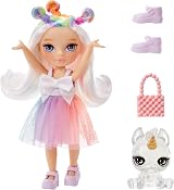 Rainbow High Littles Opal Raine 14 cm Doll with Pet Unicorn & Purse view 2