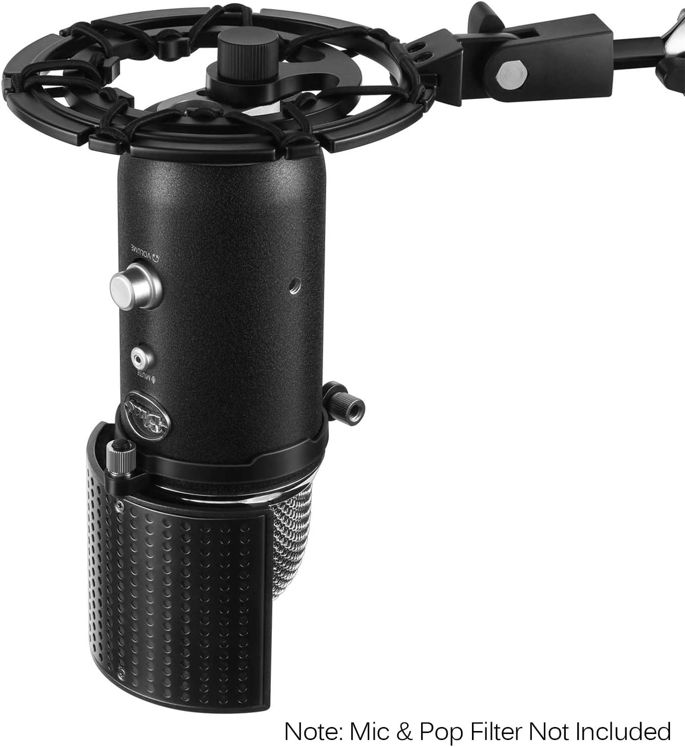 Moukey Shock Mount Compatible for Blue Yeti/Yeti Pro/Yeticaster/Yeti X/Snowball iCE Mic and other Large Microphones MMs-7-Black: Musical Instruments