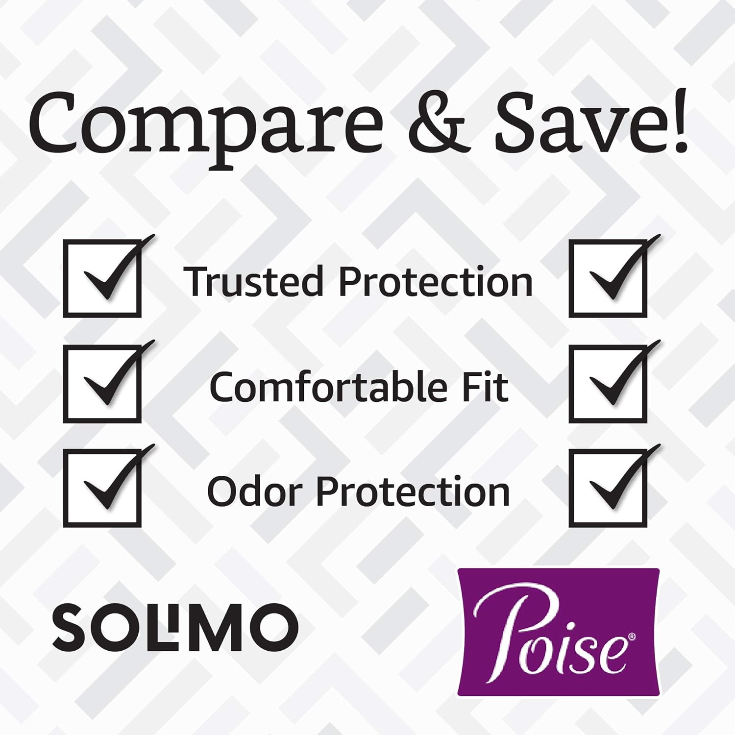  Brand - Solimo Incontinence/Bladder Control Pads for Women, Maximum Absorbency, Long Length, 78 Count, 2 Packs of 39: Health & Personal Care