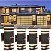 DARIISI Dusk to Dawn Outdoor Wall Lights, 4 Pack Up and Down Outdoor Lights for House, Waterproof Aluminum Exterior Lighting Fixtures for Porch Garage Patio