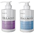 Elastalift Collagen Body Cream + Hyaluronic Acid Lotion Skin Care Set, Anti Aging Face & Body Moisturizer Dry Skin Rescue Creams For Wrinkle Control, Lifting, Firming, & Tightening Skin, 2-Pack