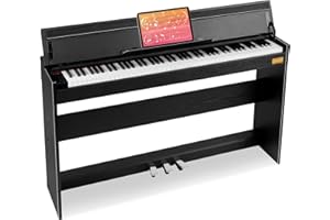 MOSEN MUSIC MOSEN 88 Keys Weighted Digital Piano with Furniture Stand & 3-Pedal Unit, Hammer Action Keyboard, Full-size Electric Piano Keyboard Supports USB-MIDI/Wireless Connect, MDP-110