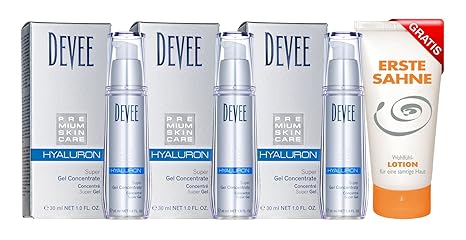 Devee Hyaluron Super Gel Concentrate 3 x 30 ml Sparpack + 1 X Gratis Bodylotion 100 ml