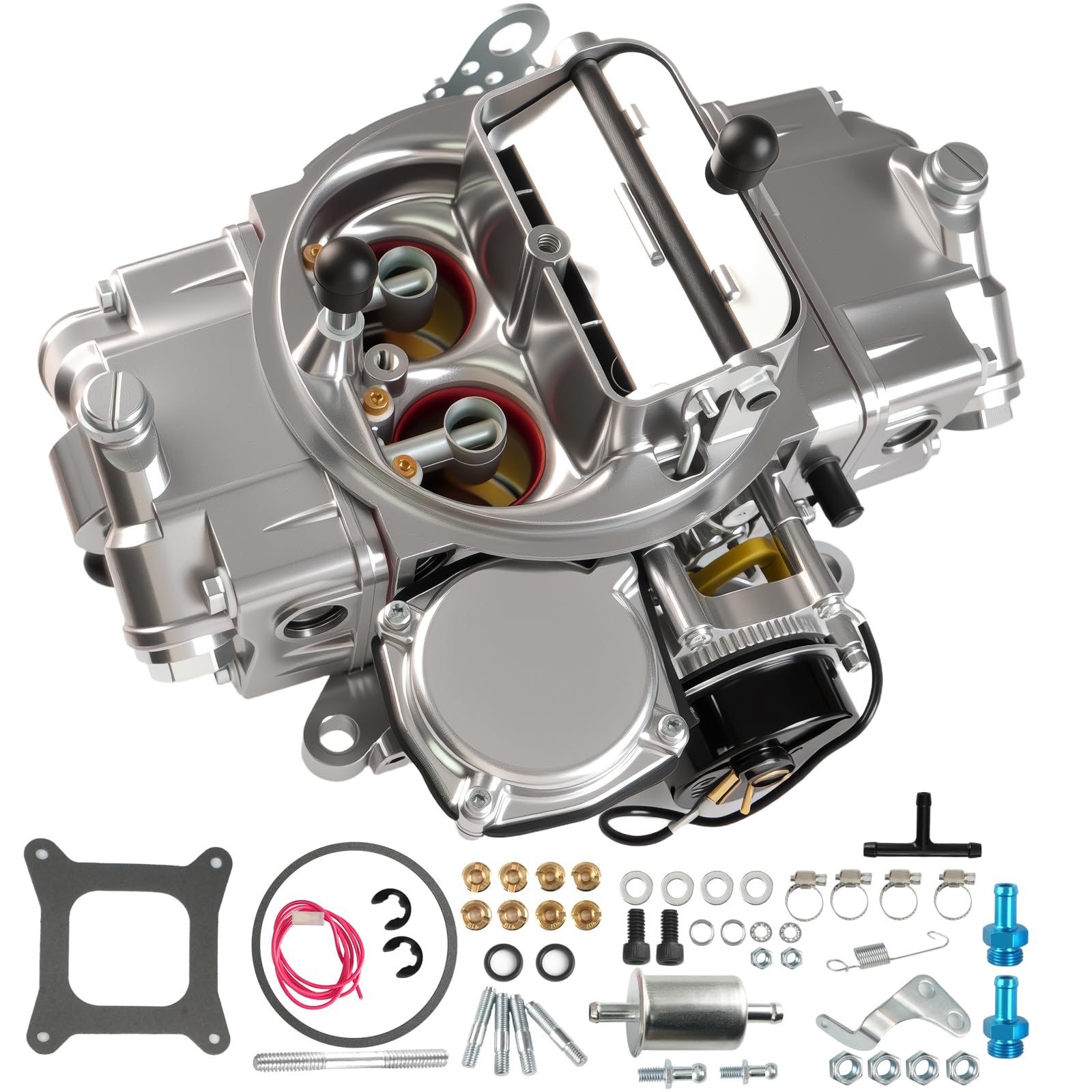 Photo 1 of 0-80458SA 600 CFM Electric Choke Vacuum Secondary 4 Barrel Carburetor for Holly Aluminum Replacement99M89725112300033968