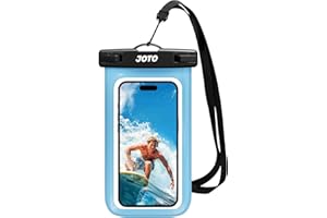 JOTO Universal Waterproof Pouch Case for iPhone 16 15 14 13 Plus Pro Max, IPX8 Cellphone Dry Bag 12 11 Pro Max XR X 8 7 6S Plus SE, Galaxy S23 S22 S21 S20+ S20 S10 Plus Note, Pixel up to 7" -Blue