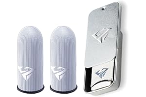 Lily Brown 1Pair Game Glove Tablet Screen Touch Mittens Sweatproof Screen Finger Sleeve Controller Gaming Gloves Black Finger