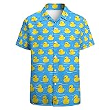 GADZILLE Duck Shirt for Men Funny Duck Hawaiian