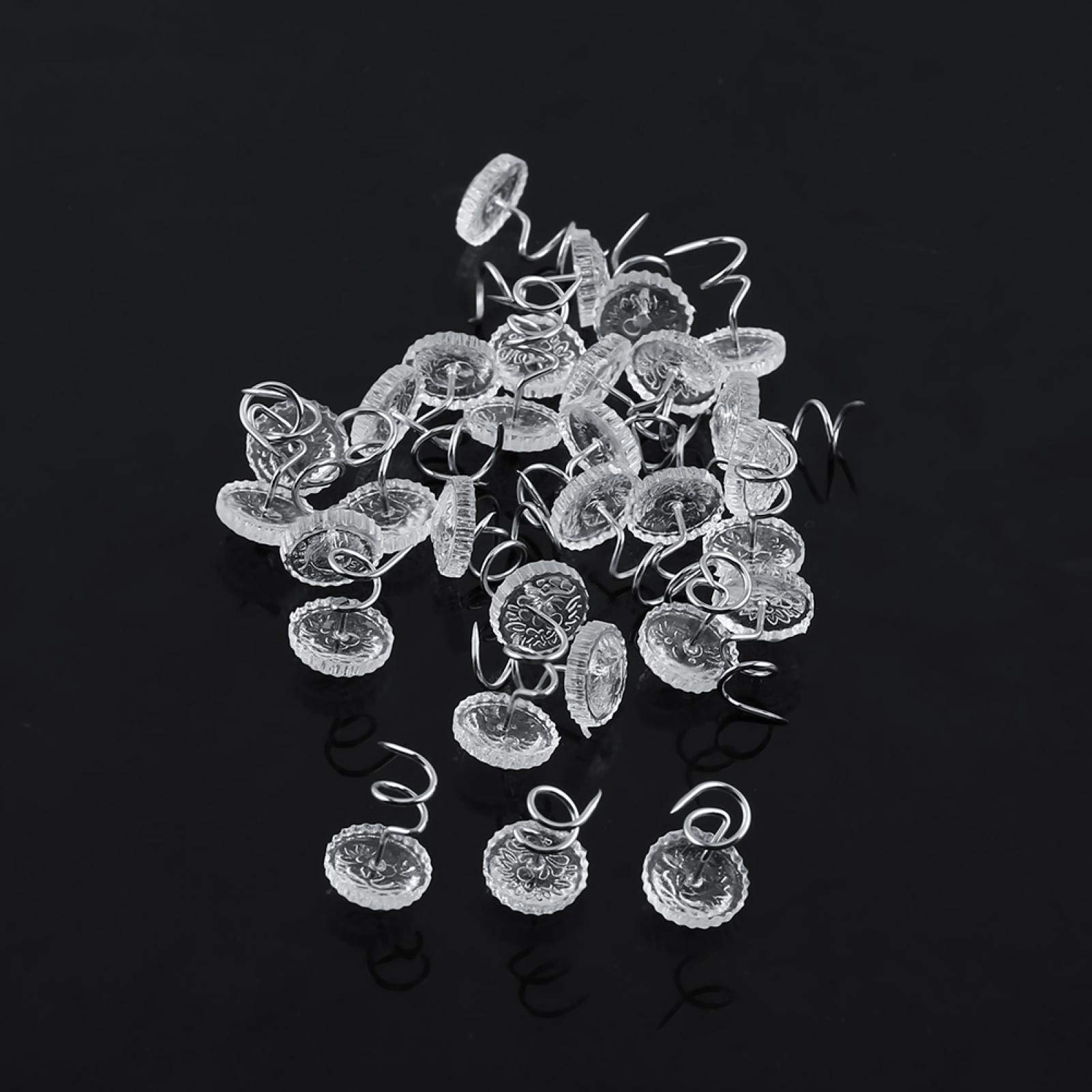 Oumefar Clear Heads Pins Bed Skirt Pins For Decoration Bed Sheet Fixed Pin Interior Decoration Needle Repair Loose Curtains(30 pcs/box)