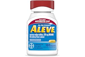 Aleve Gelcaps with Easy Open Arthritis Cap, Naproxen Sodium, Medication for Arthritis Pain, 160 Count