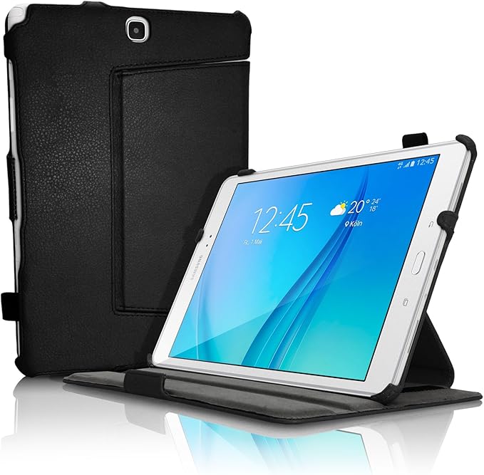 iGadgitz Premium Executive Black PU Leather Case Cover for Samsung Galaxy Tab A 9.7" SMT550