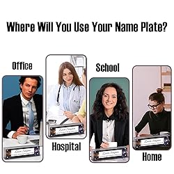 HETOOSHI Name Plate for Desk, Desk Double sided