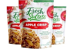 Concord Foods Apple Crisp Mix Easy to Make Dessert with Delicious Ready to Go Ingredients - Sweet, Tender, Fruit Dessert Covered in Buttery, Cinnamon Crumb Topping (8.5 oz Pack of 3)