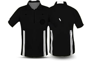 WEARCOG Men's Pro Soccer Referee Shirt | Half Sleeve Jersey, Ref Costume Jersey for Men's