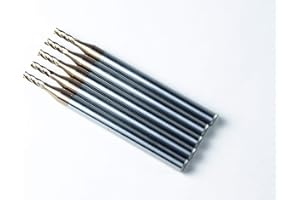 Jarrow Tool Square End Carbide Mill Set (Pack of 5) - 3/32 End Mill for Alloy Steels/Hardened Metals – 4 Flute TiAlN Coated Square Nose Milling Set for CNC Machine Milling Tools