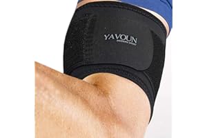 YAVOUN Tendonitis - Bicep ＆ Tricep Compression Sleeve/Wrap - Tricep Tendonitis, Bicep Tendonitis - Pain Relief for Bicep and Triceps Muscle Strains, Compression Arm Support (Black, 8.3" - 13.7" × W 3.93")