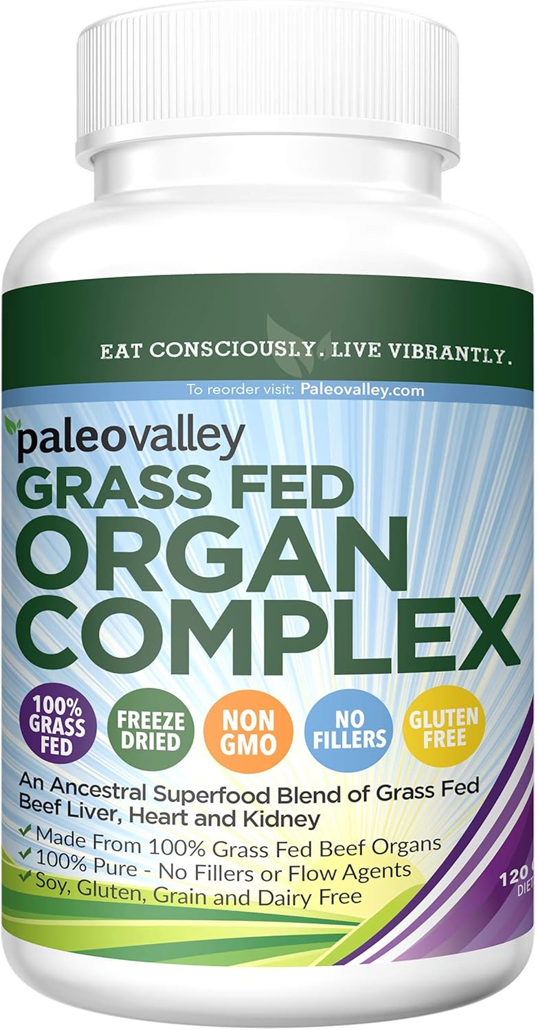 Paleovalley Grass Fed Organ Complex Beef Organ Capsules True