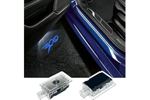 JUNMEI 2PCS LED Car Door Logo Projector Lights for Chrysler 300 300C 300S 2005-present Ghost Shadow Light Laser Courtesy Step Lights Puddle Lamp Accessories (Blue)