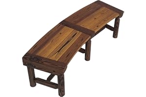 Outsunny Wooden Outdoor Bench, Semicircular Round Patio Loveseat, Wrap Around Tree Bench with Slatted Seat for Yard, Garden, 
