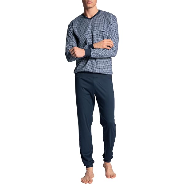 Calida Pigiama Uomo Relax Streamline – Cotone Jersey, Lavabile A 60°, Taglia 46/48