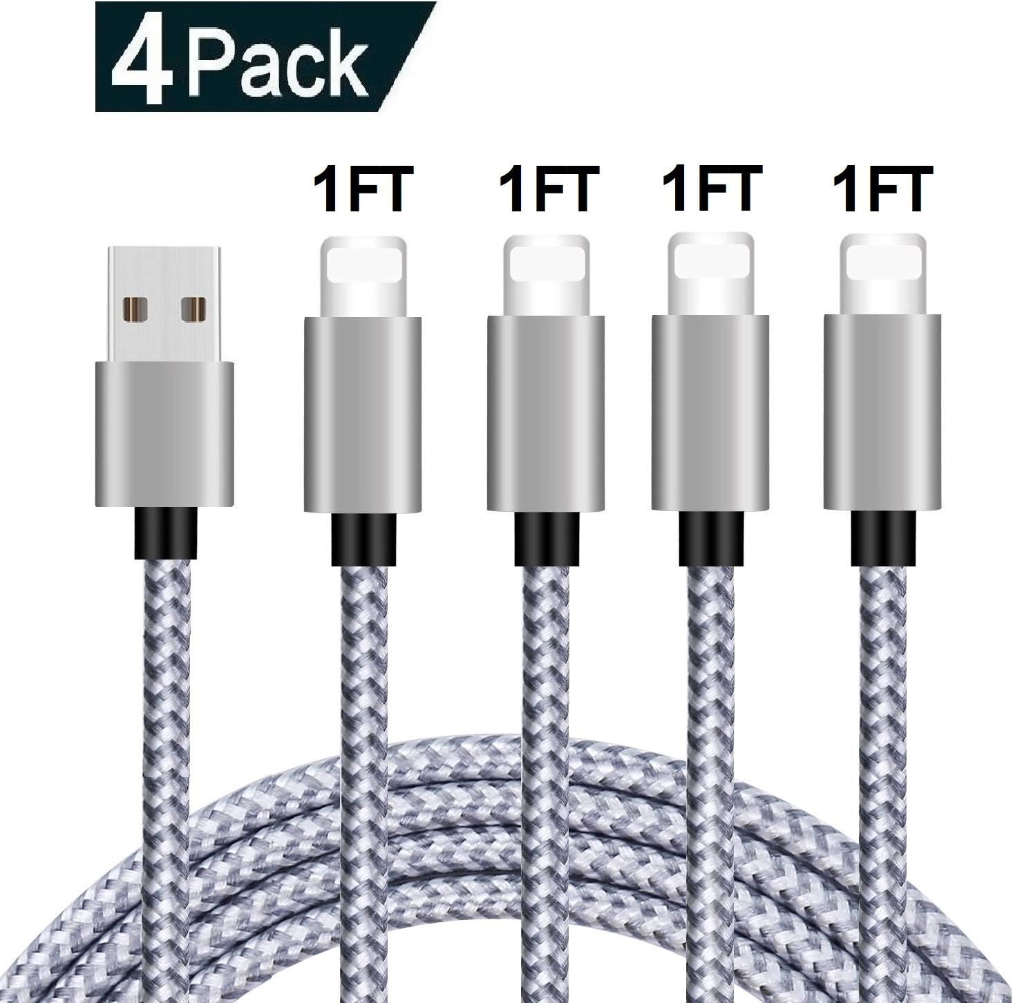 GPLAN Phone Charger Cable 1FT Fast Charging Cable Short Charge Cable for Pad / Pod / Phone XS