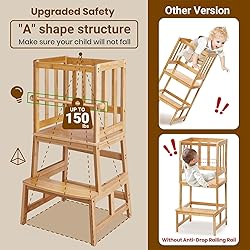 COSYLAND Kids Kitchen Step Stool，Toddler Standing
