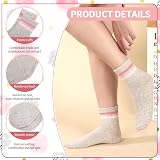 Zuimei 6 Pairs Kids Socks Cotton School Crew Athletic Hearts Stripes 9-12 view 3