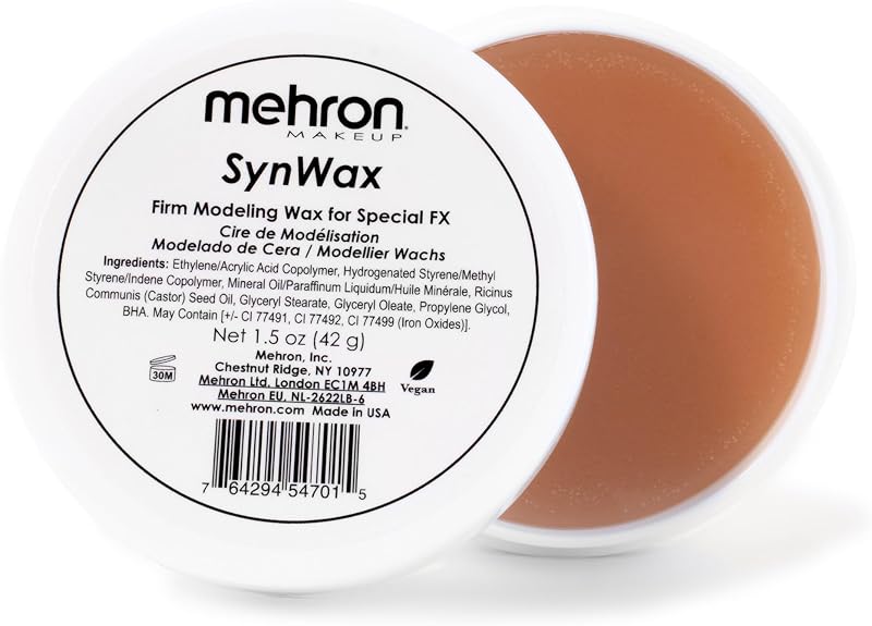 Mehron SynWax Modeling Wax 1.5 Ounce Makeup Special Effects Scar Wart